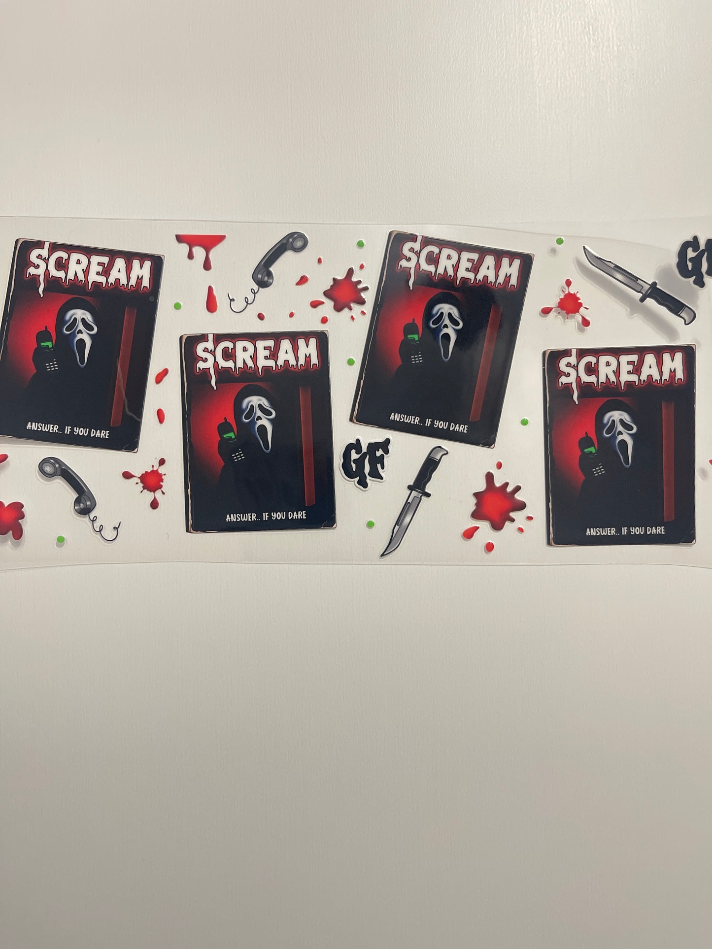 #105 scream uvdtf cup wrap
