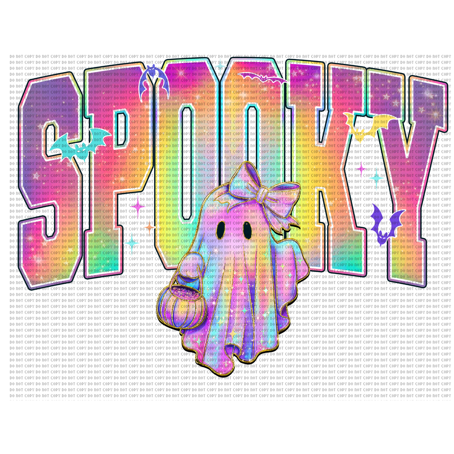 Spooky ghosty DTF transfer