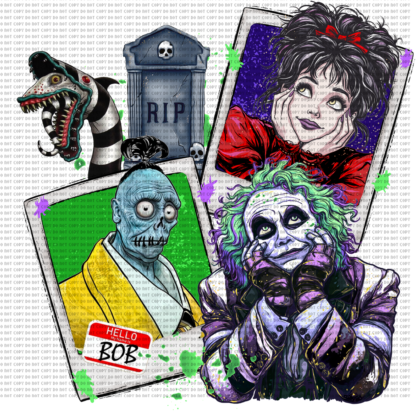 Beetle juice DTF transfer