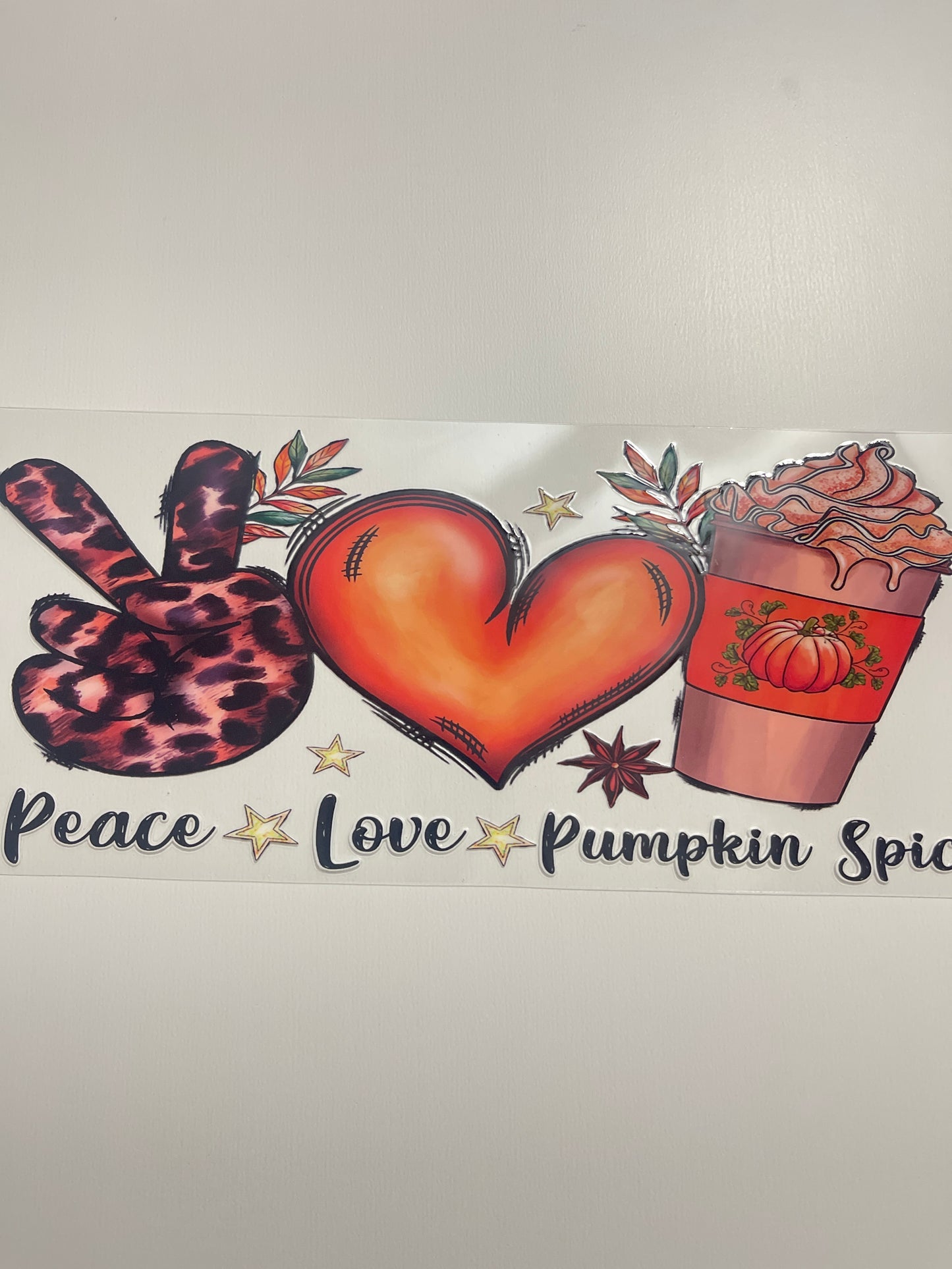 #87 peace love pumpkin spice uvdtf cup wrap