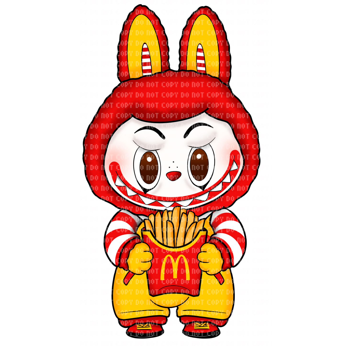 RONALD MCDONALD LABUBU W/ FRIES DTF TRANSFER