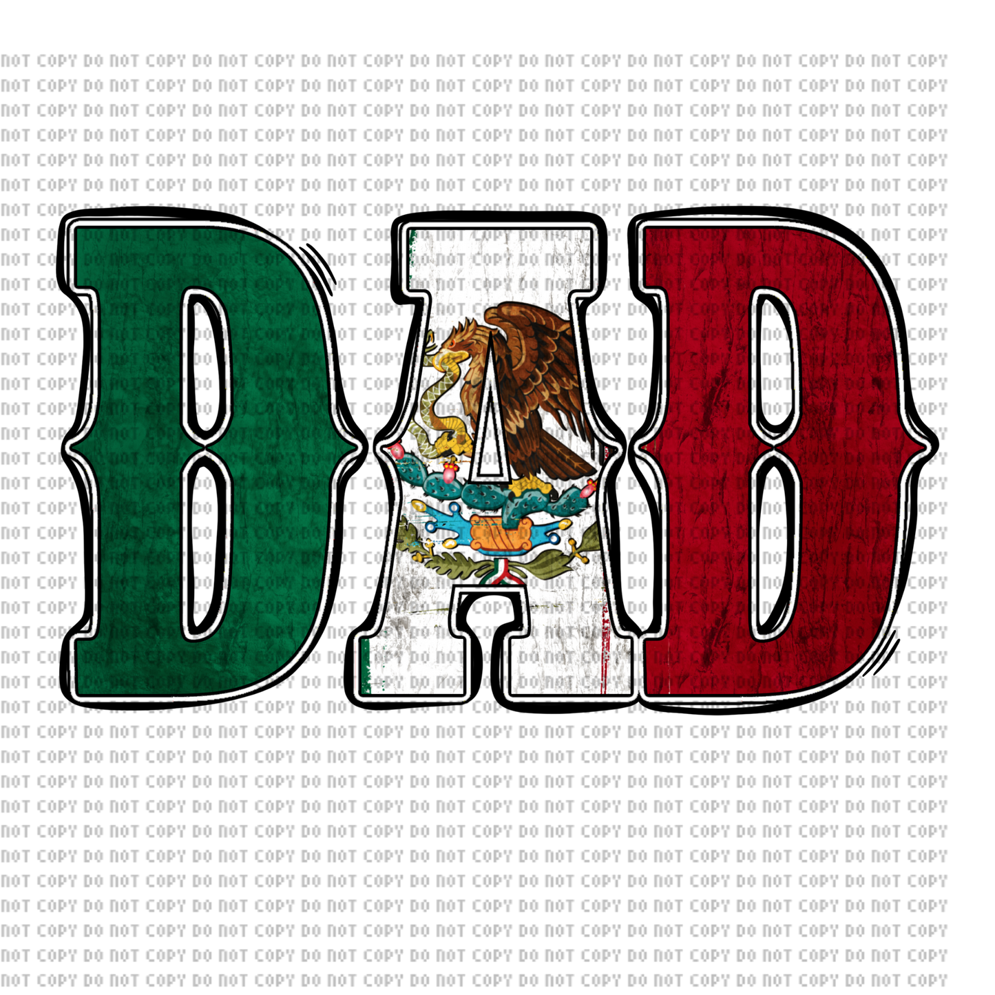 DAD MEXICAN FLAG DTF TRANSFER