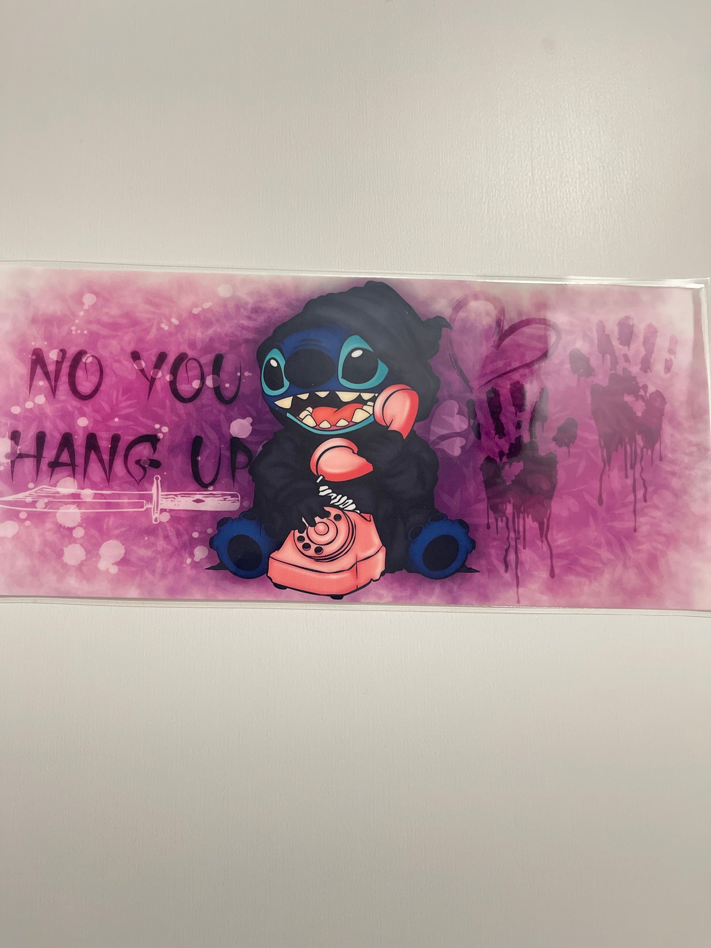 #96 stitch no you hand up uvdtf cup wrap