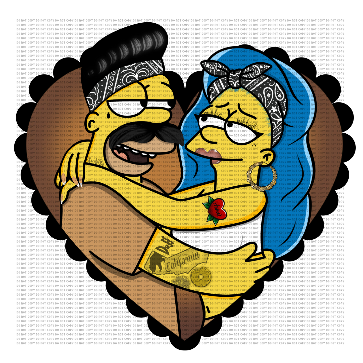 Cholo Simpson DTF transfer