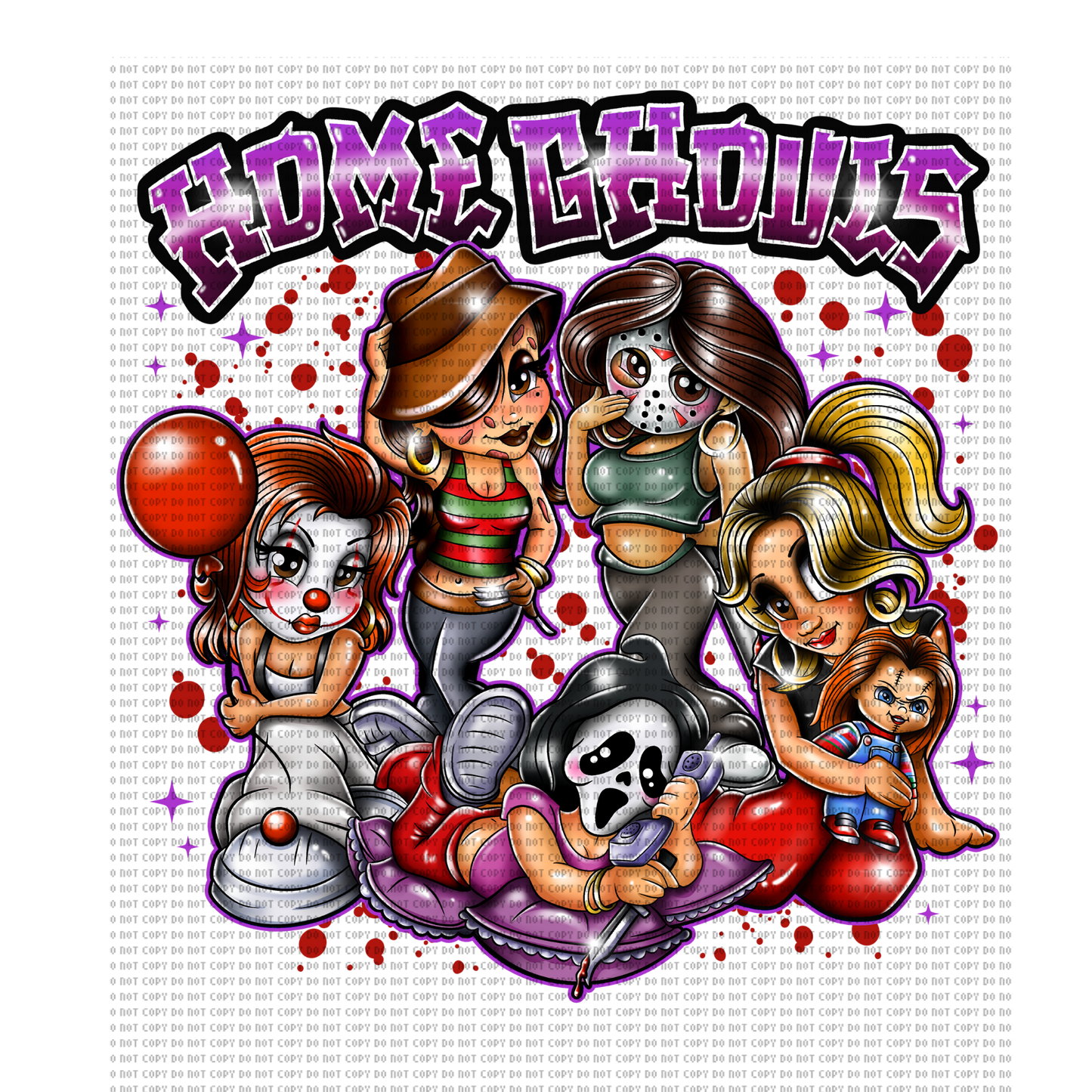 Home ghouls DTF transfer