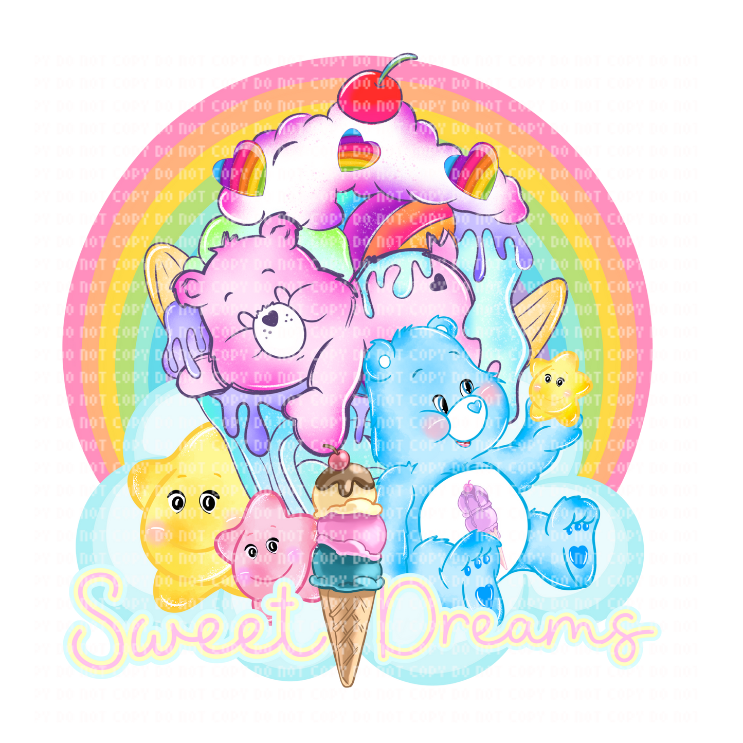 CARE BEARS SWEET DREAMS DTF TRANSFER