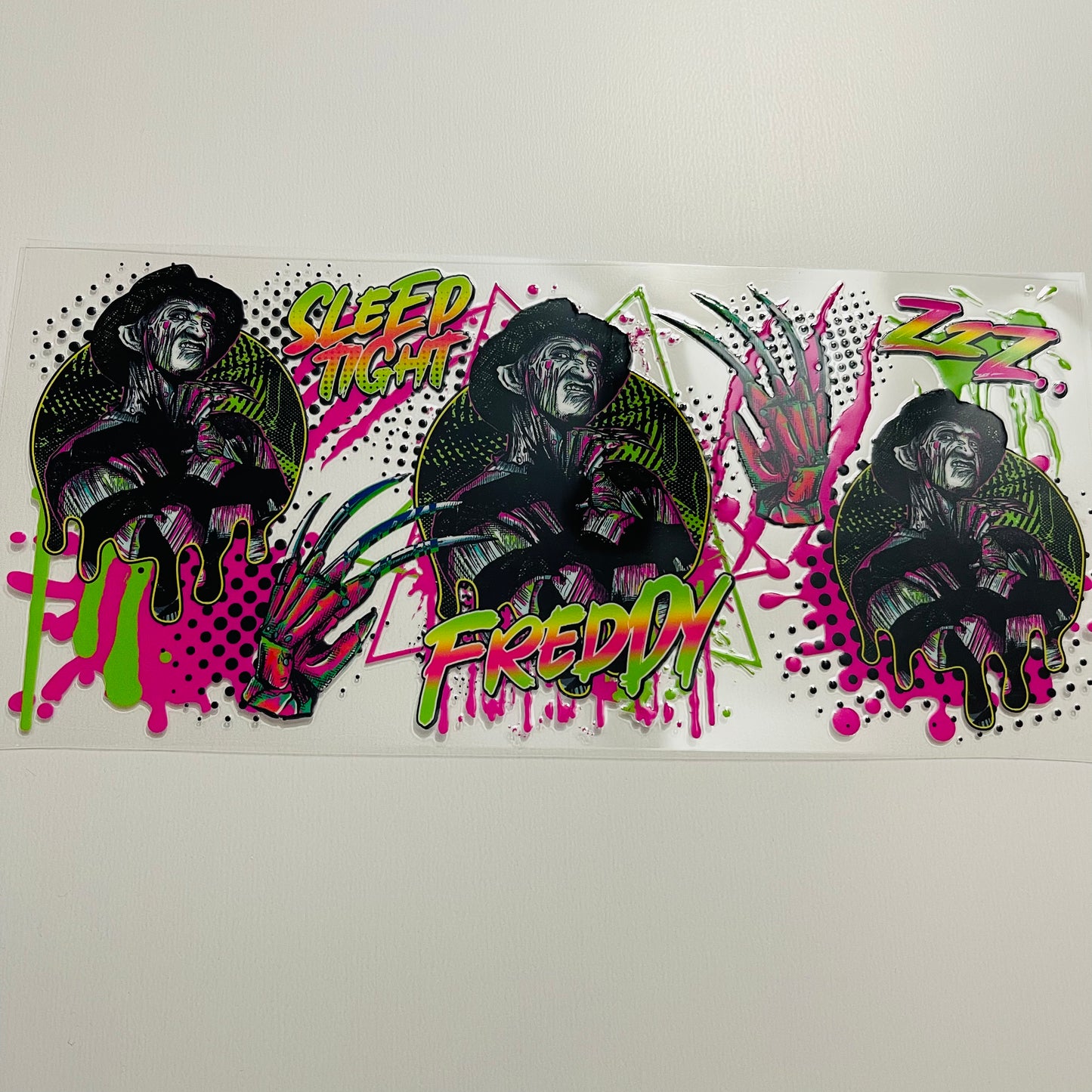#53 neon Freddy uvdtf cup wrap