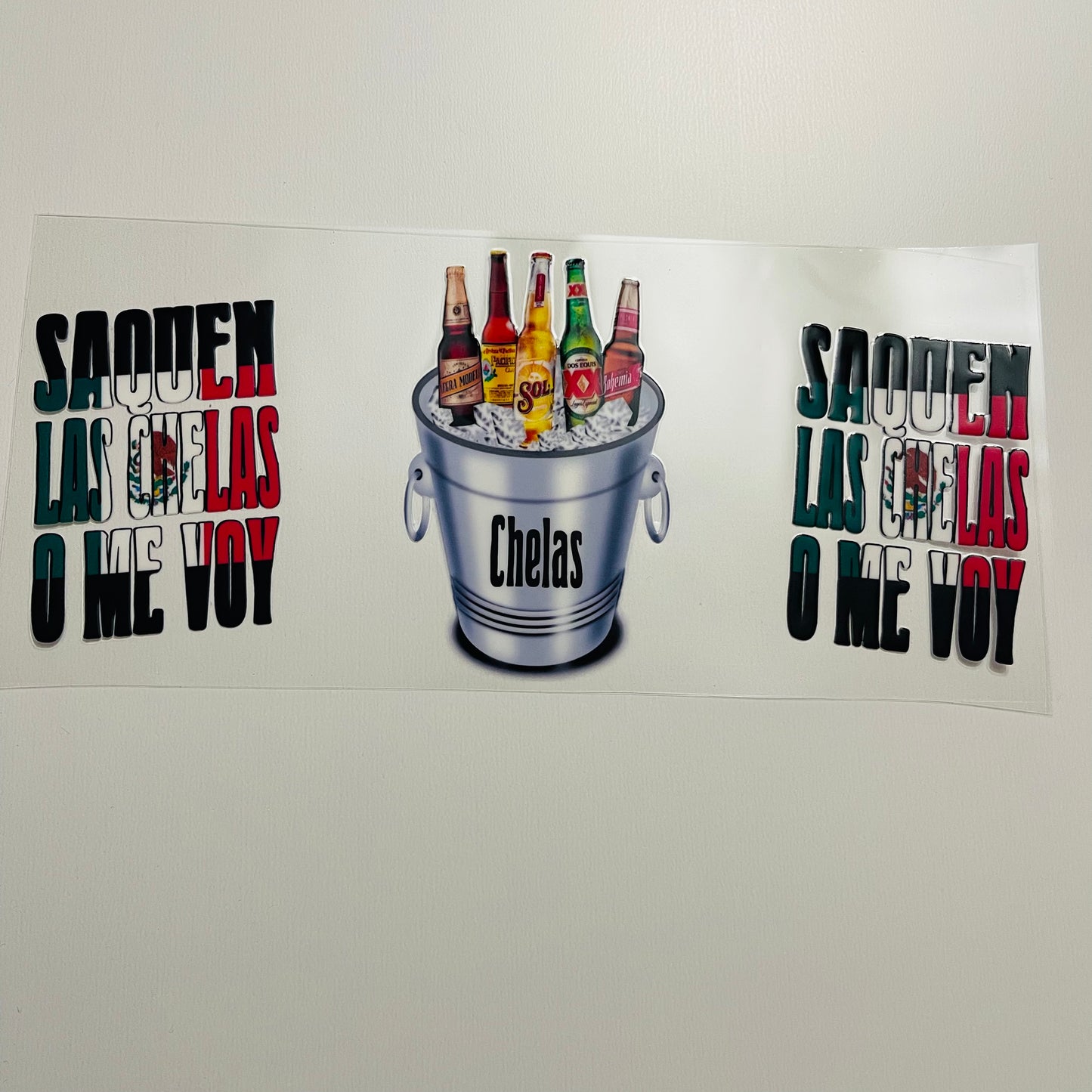 #20 saquen las chelas o me voy uvdtf cup wrap