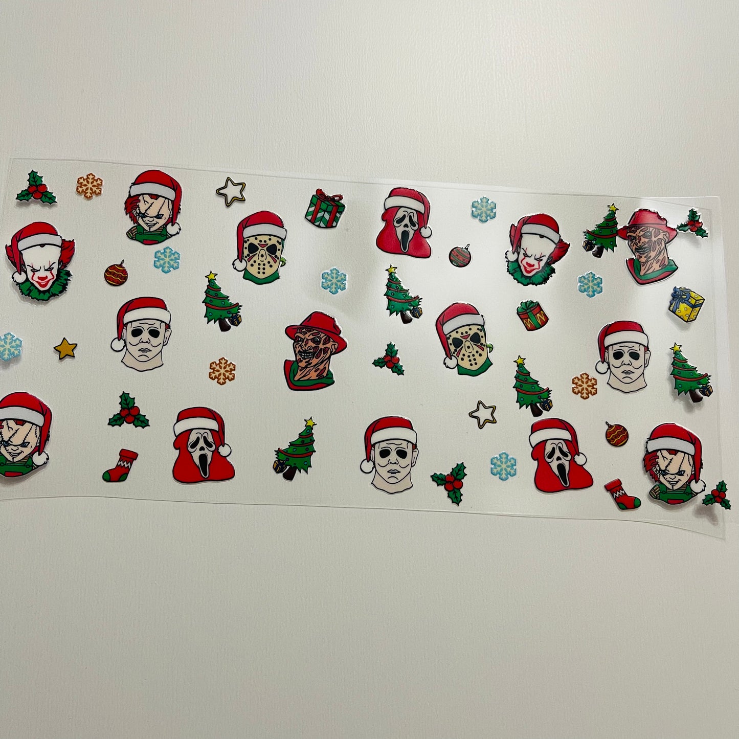 #68 mini horror heads Christmas uvdtf cup wrap