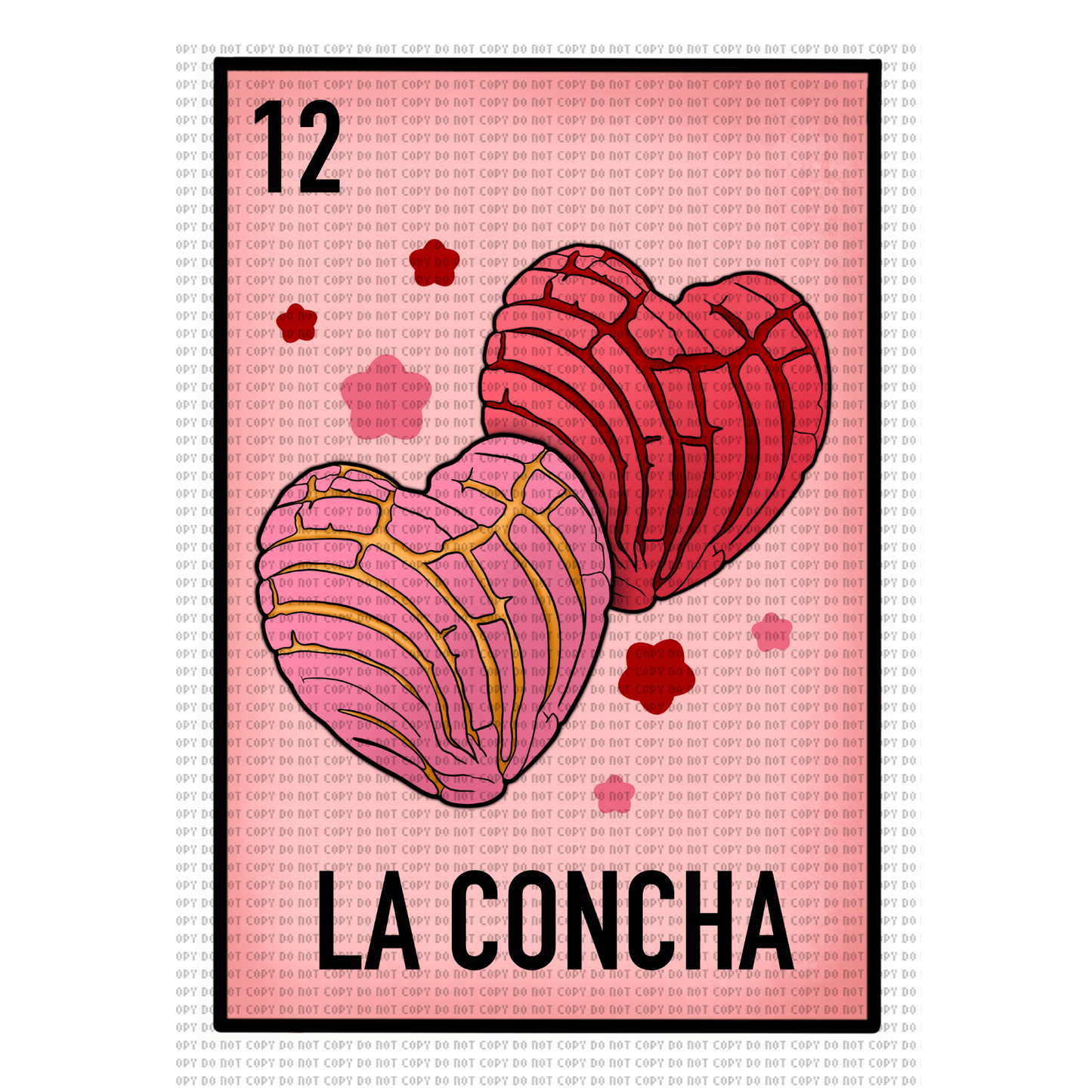 LOTERIA CARD LA CONCHA VALENTINE DTF TRANSFER