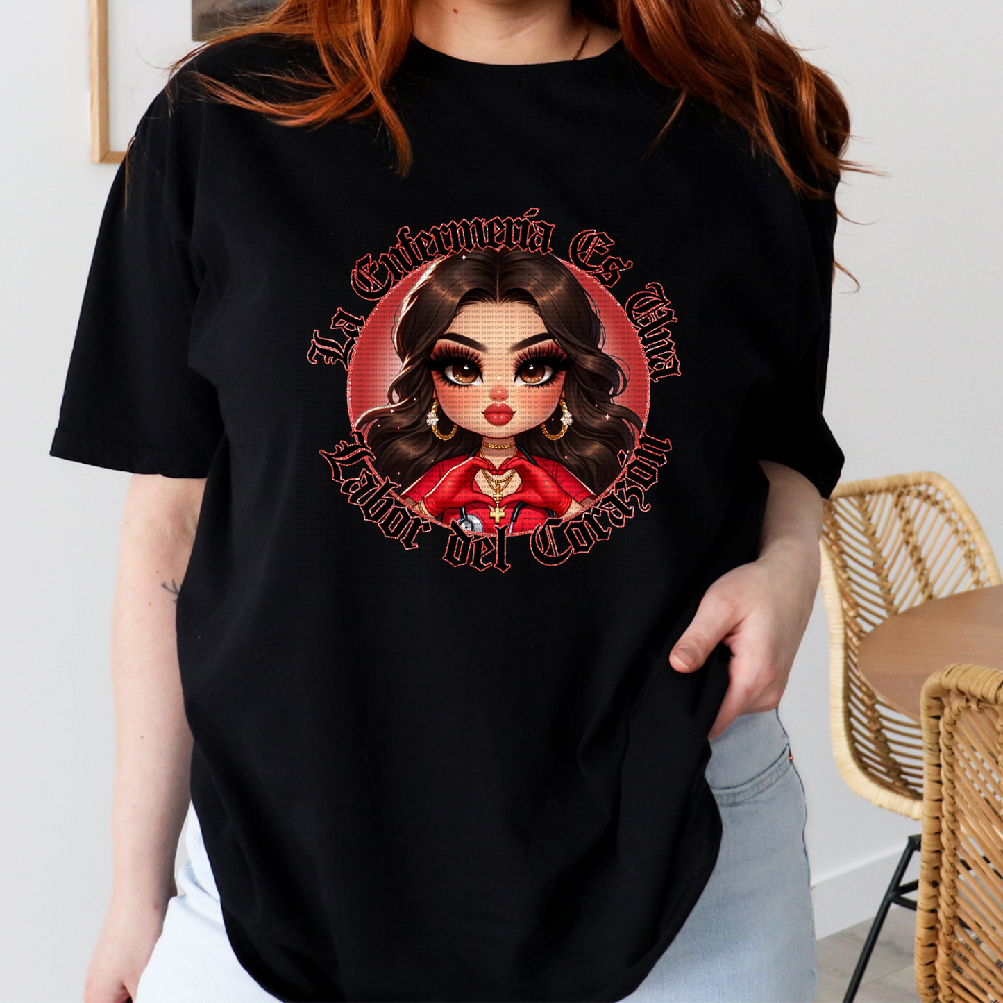 ENFERMERA BLACK T SHIRT