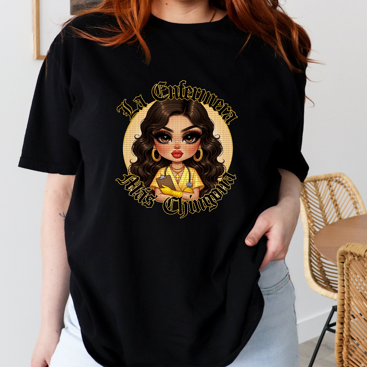 ENFERMERA BLACK T SHIRT
