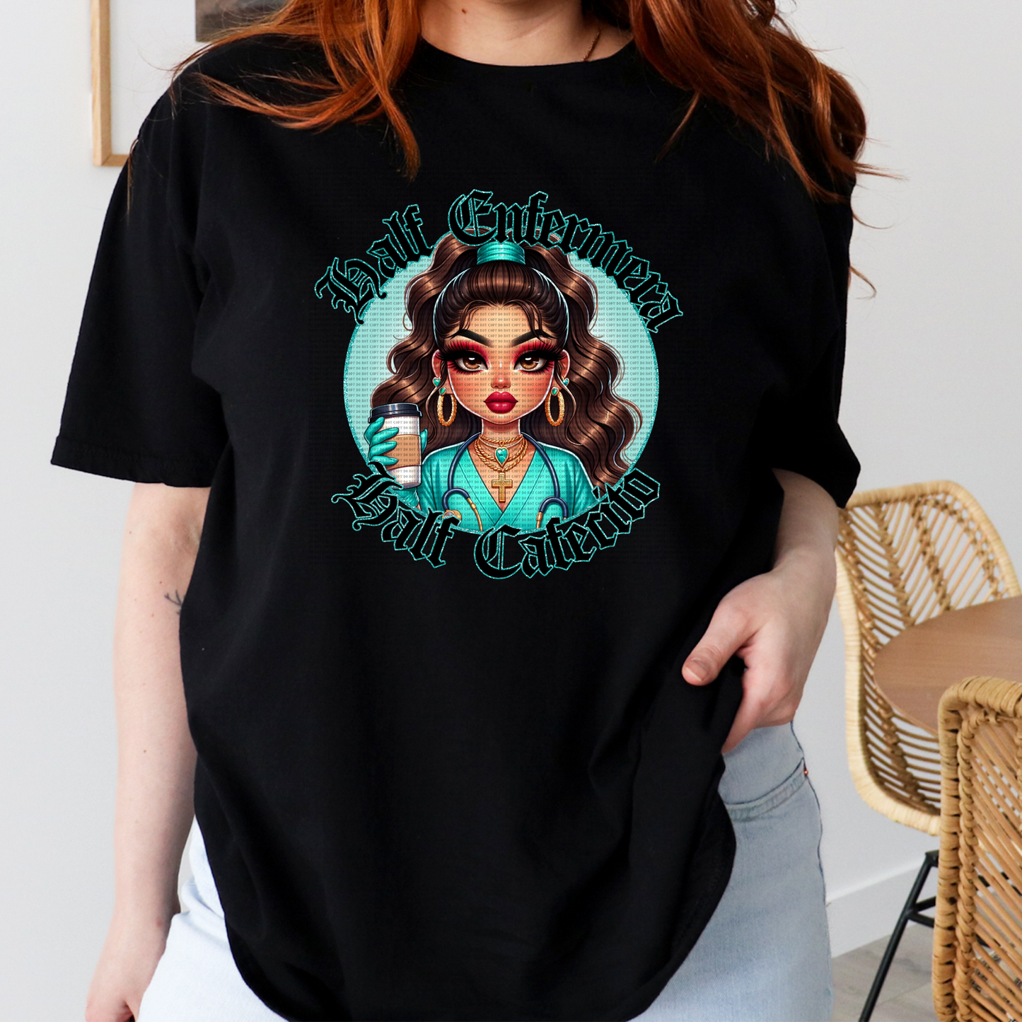 ENFERMERA BLACK T SHIRT