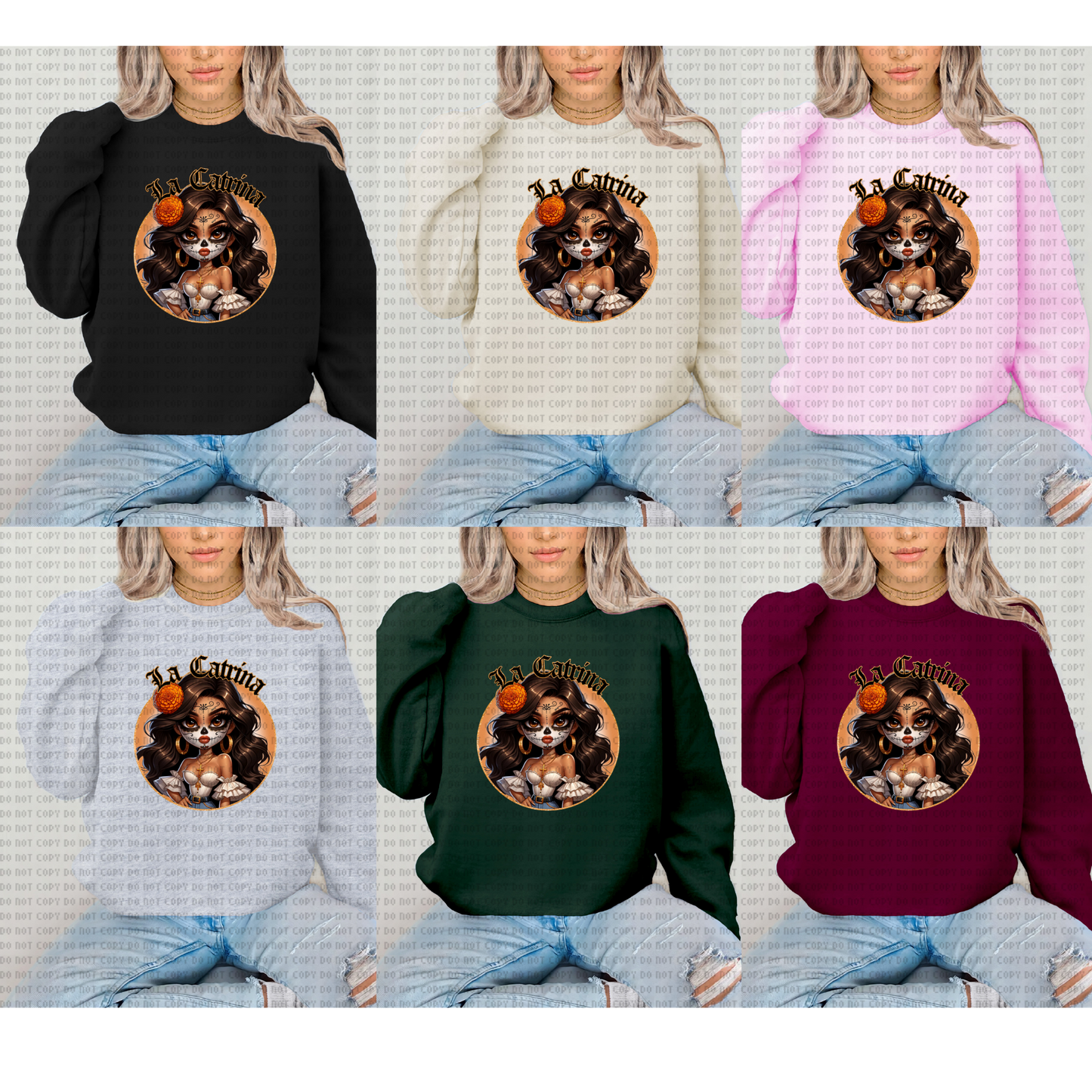 LA CATRINA UNISEX CREWNECK SWEATER