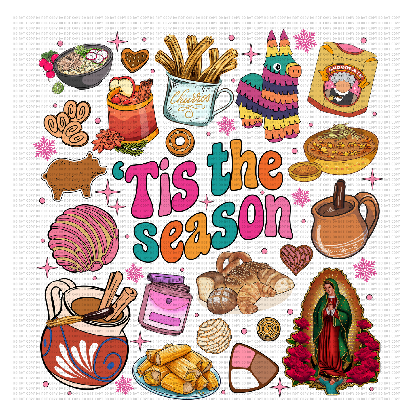 TIS THE SEASON W/ VIRGENCITA DTF TRANSFER