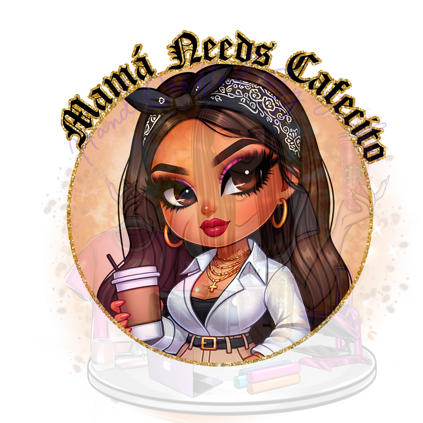 MAMA NEEDS CAFECITO CHICANA DTF TRANSFER