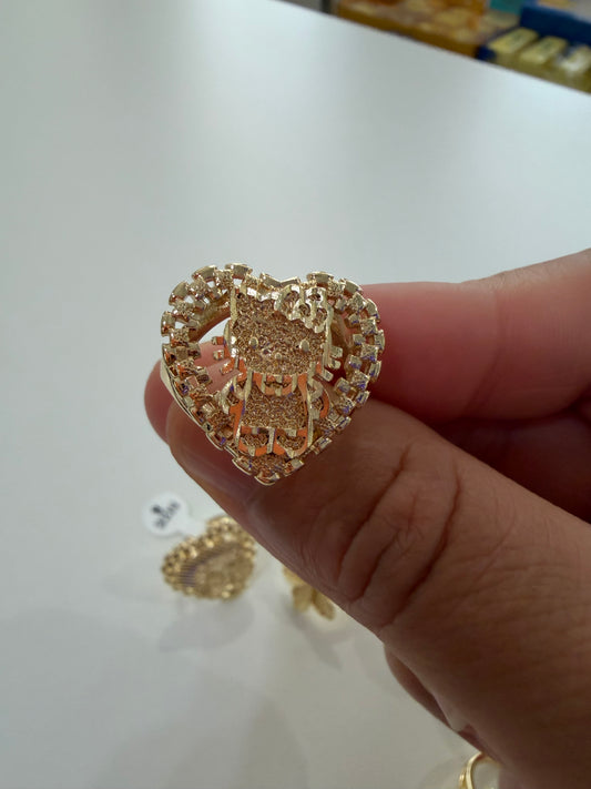 Hk 18k nugget laminated gold ring