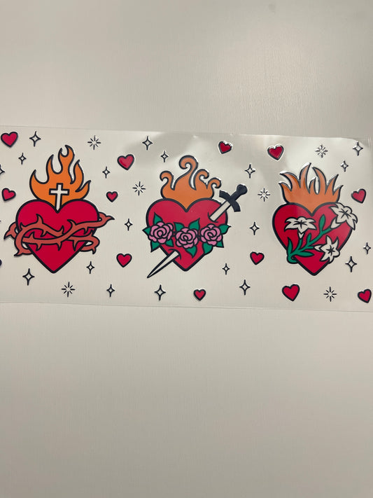 #101 corazón sagrado uvdtf cup wrap