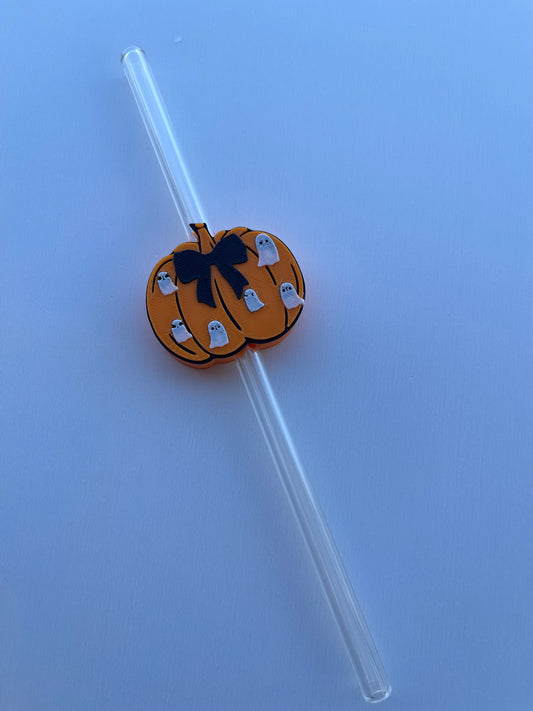 Orange pumpkin ghosty standard size (8mm)