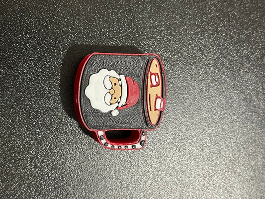 Santa hot cocoa straw topper ( standard size)