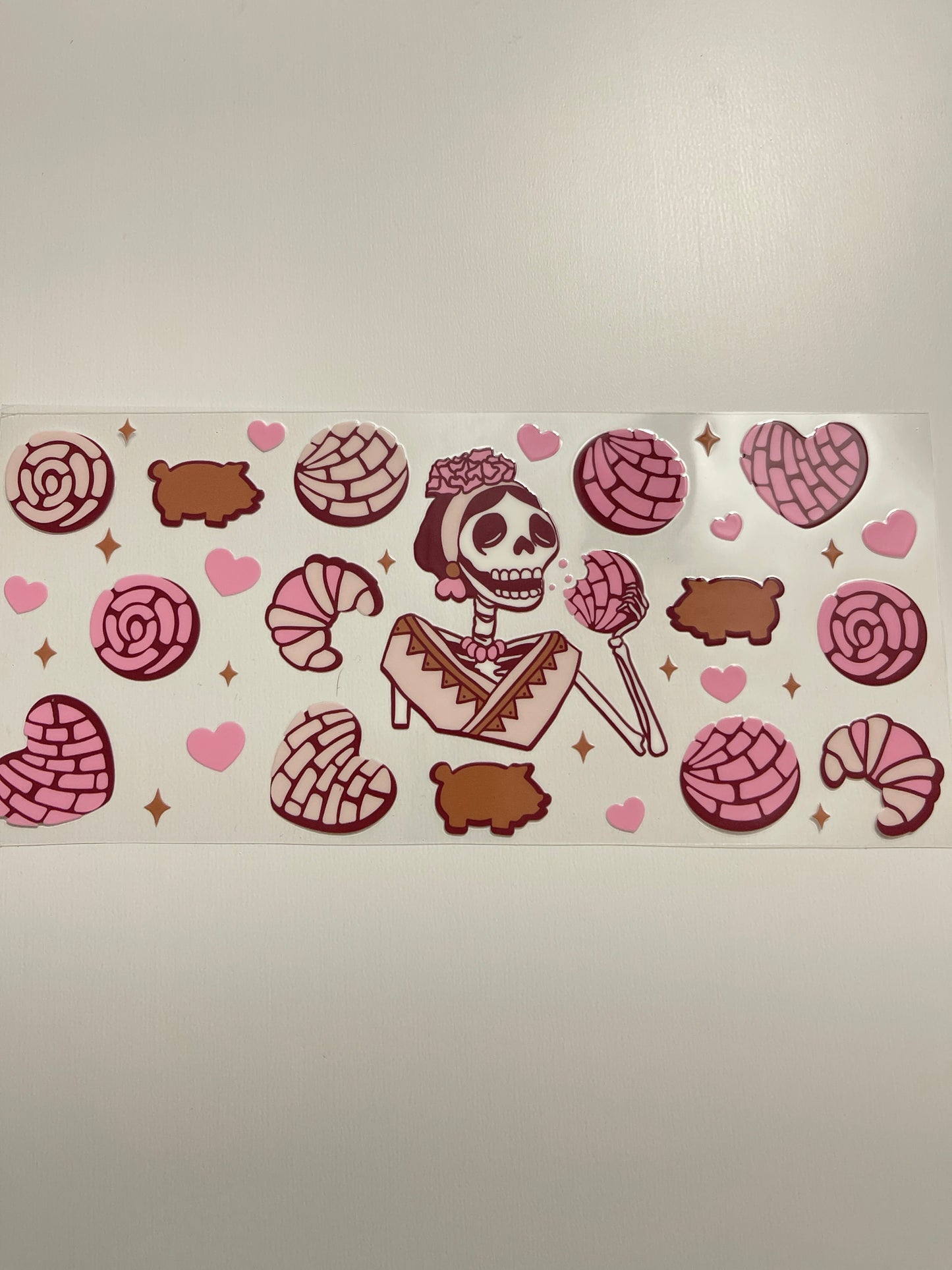 #112 Catrina w conchas uvdtf cup wrap