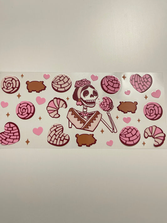 #112 Catrina w conchas uvdtf cup wrap