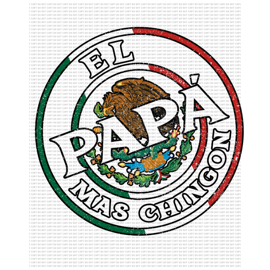 El papá más chingón bandera de México DTF transfer