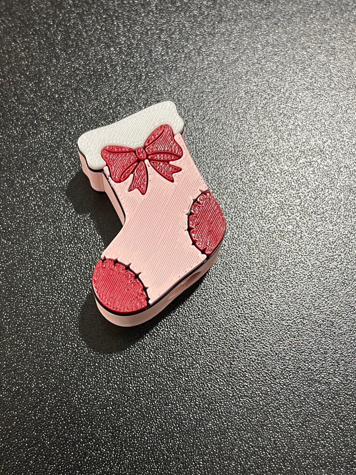 Pastel pink stocking straw topper (standard size
