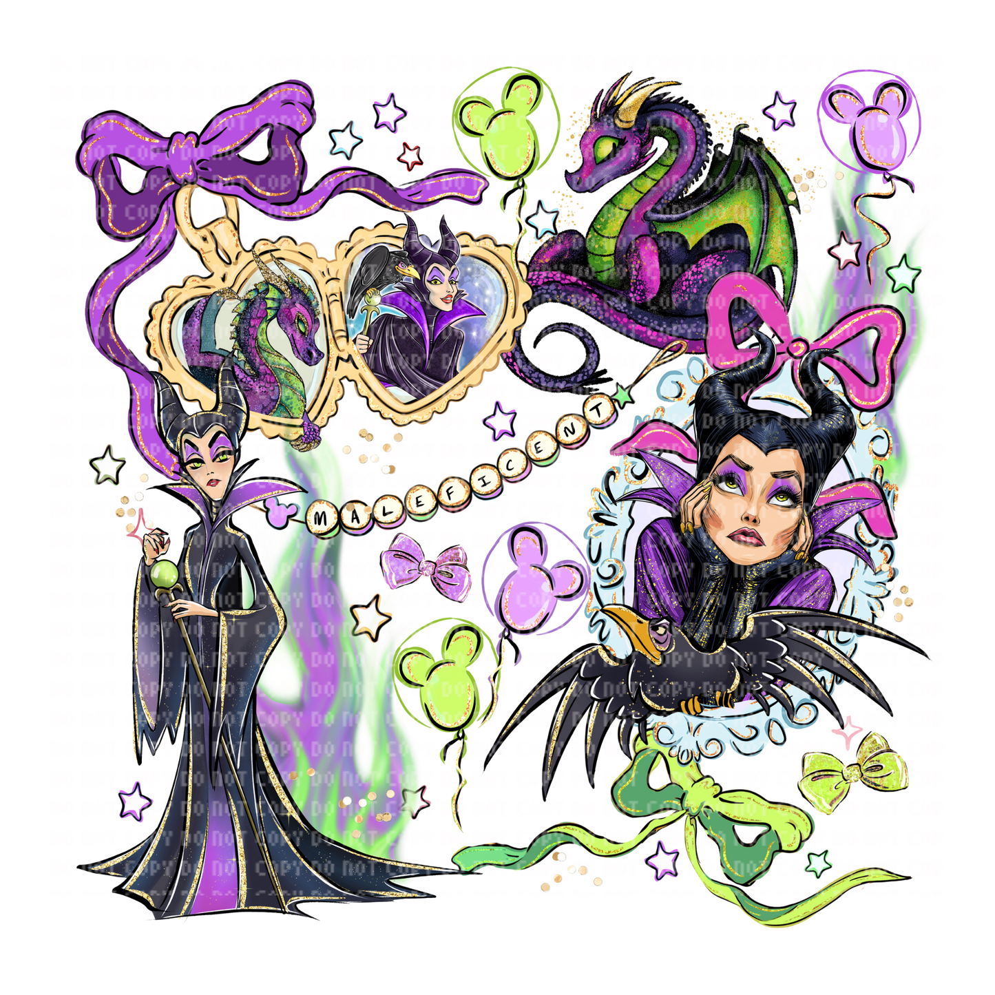 Maleficent villain DTF transfer
