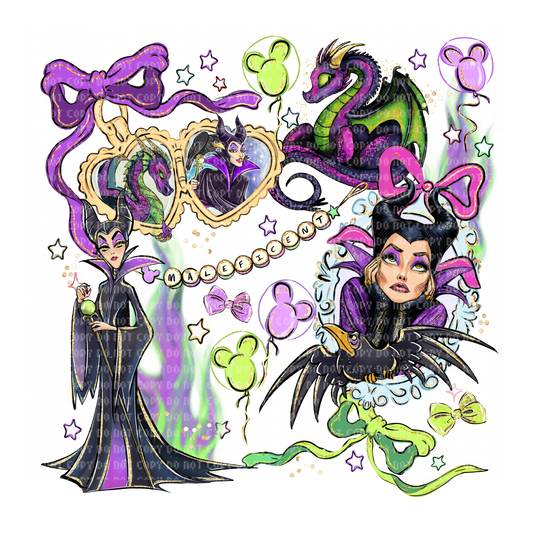 Maleficent villain DTF transfer