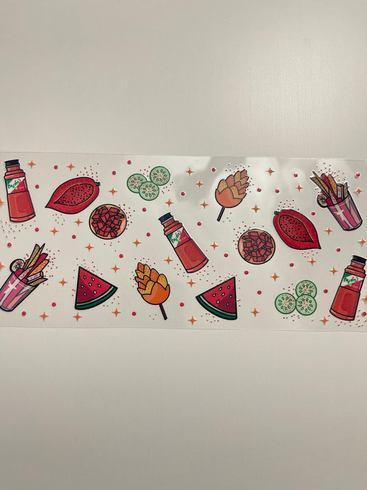 #95 Mexican candy and fruit uvdtf cup wrap