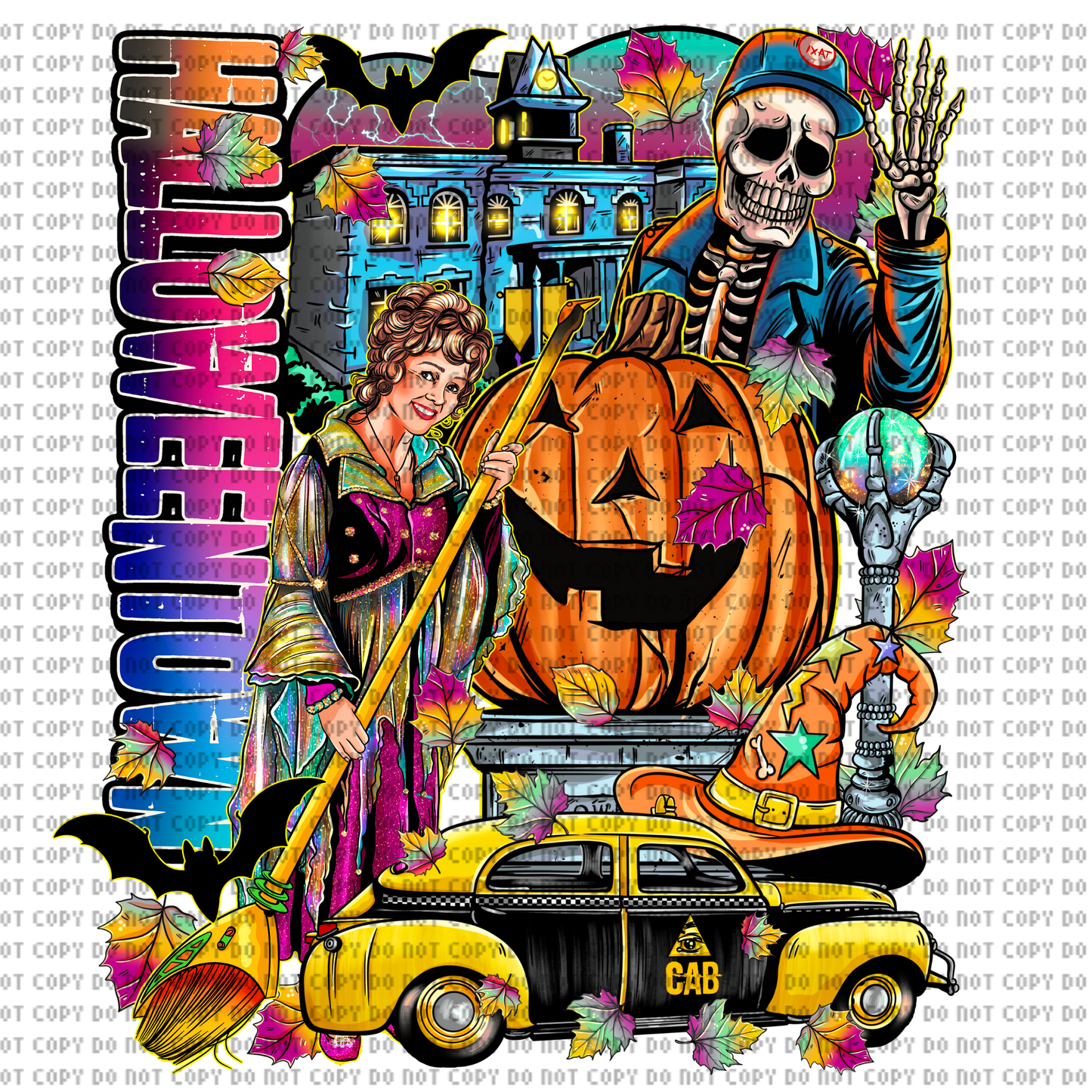 Halloween town DTF transfer