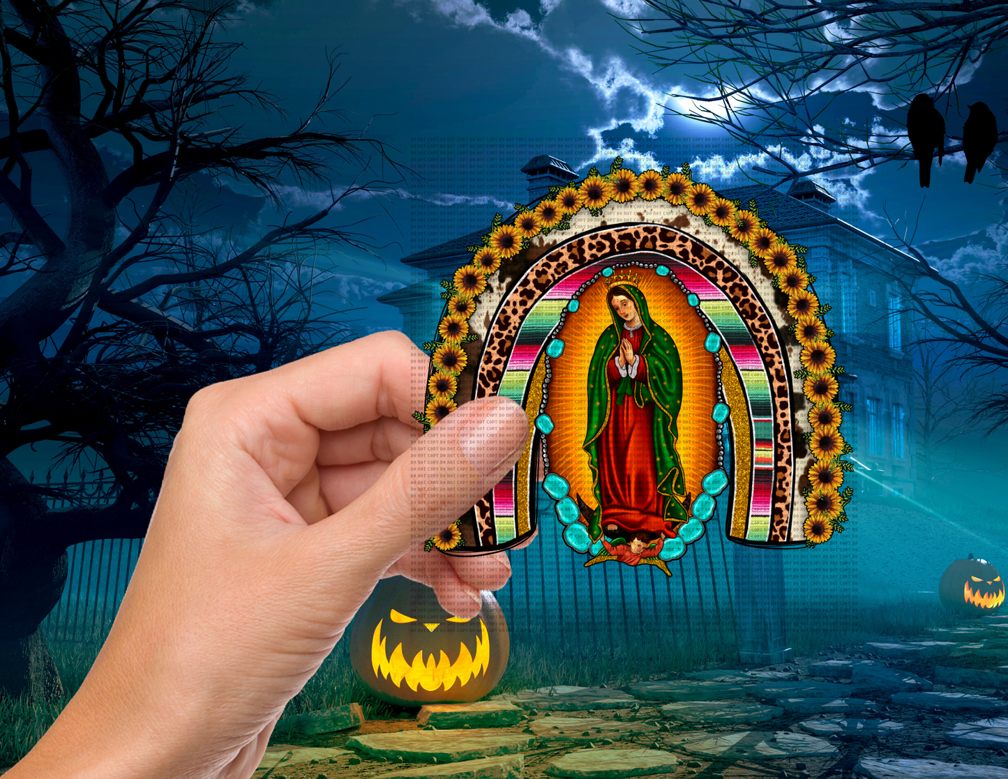 Sunflower virgencita 4” decal