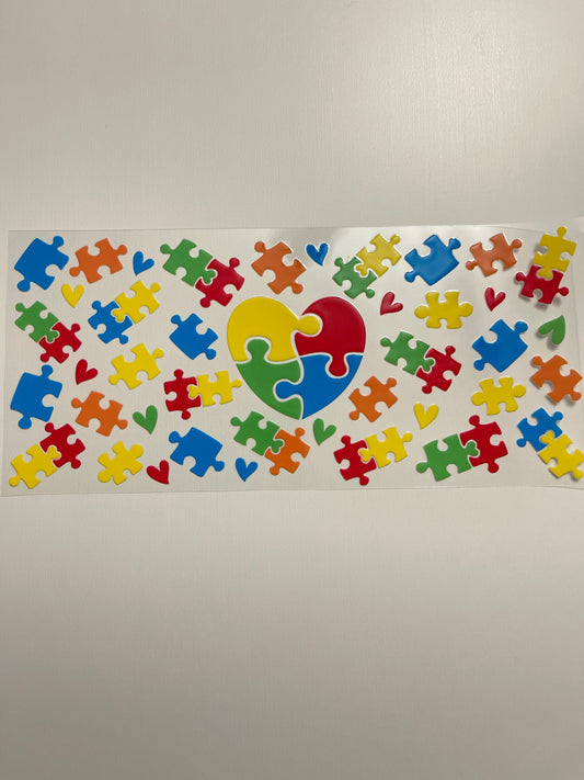#b1 autisom puzzles uvdtf cup wrap