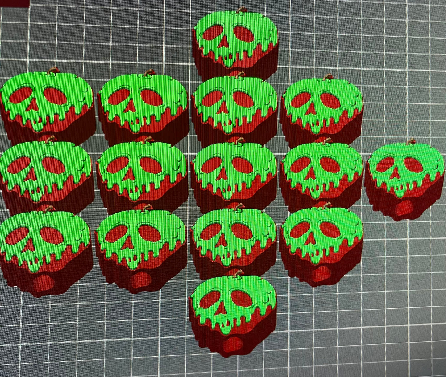 Poison apple straw topper standard size (8mm) 15 toppers