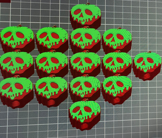 Poison apple straw topper standard size (8mm) 15 toppers