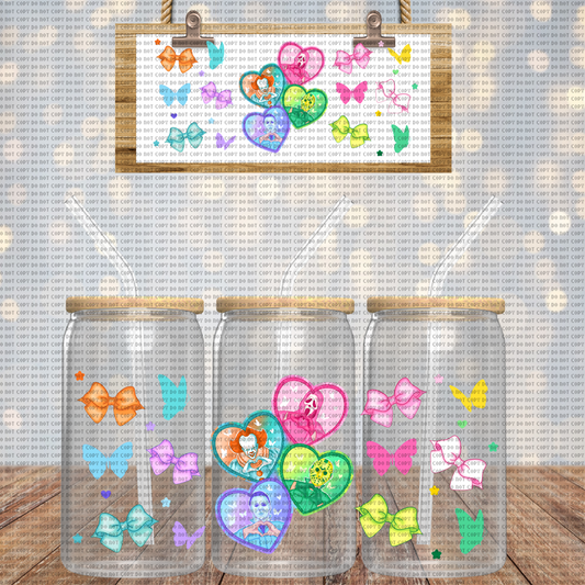COLORFUL HORROR HEARTS CUP WRAP
