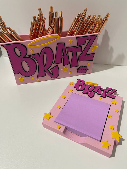 BRATZ PEN HOLDER AND STICKY NOTE HOLDER