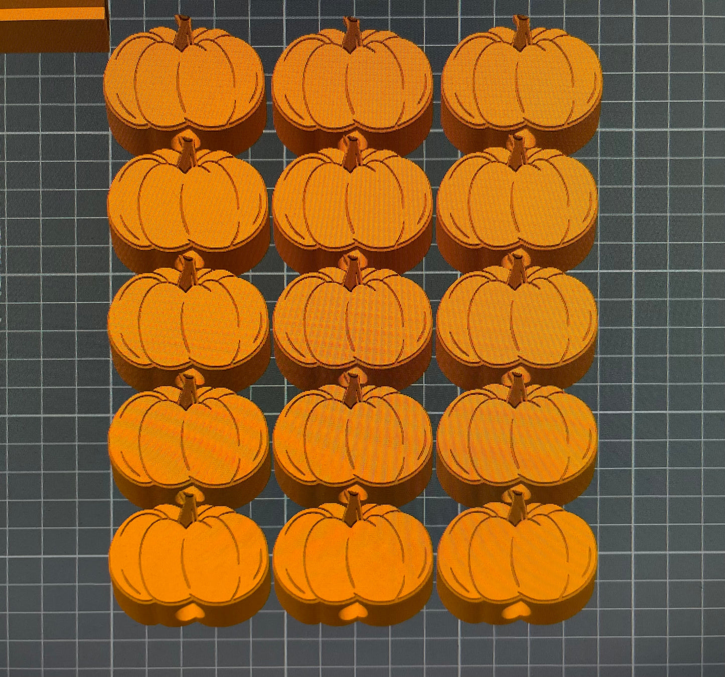 ORANGE PUMPKINS STRAW TOPPERS STANDARD SIZE (8mm) 15 toppers