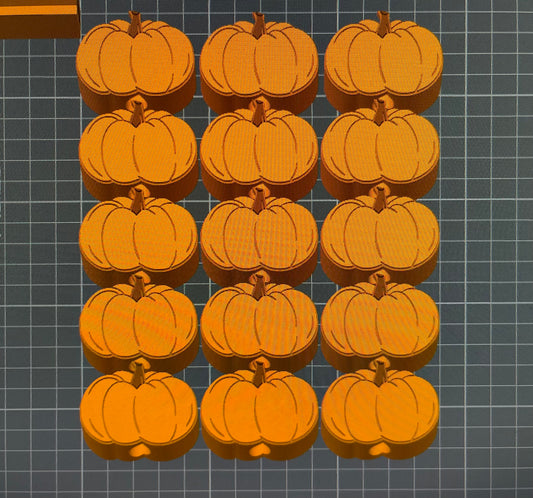 ORANGE PUMPKINS STRAW TOPPERS STANDARD SIZE (8mm) 15 toppers