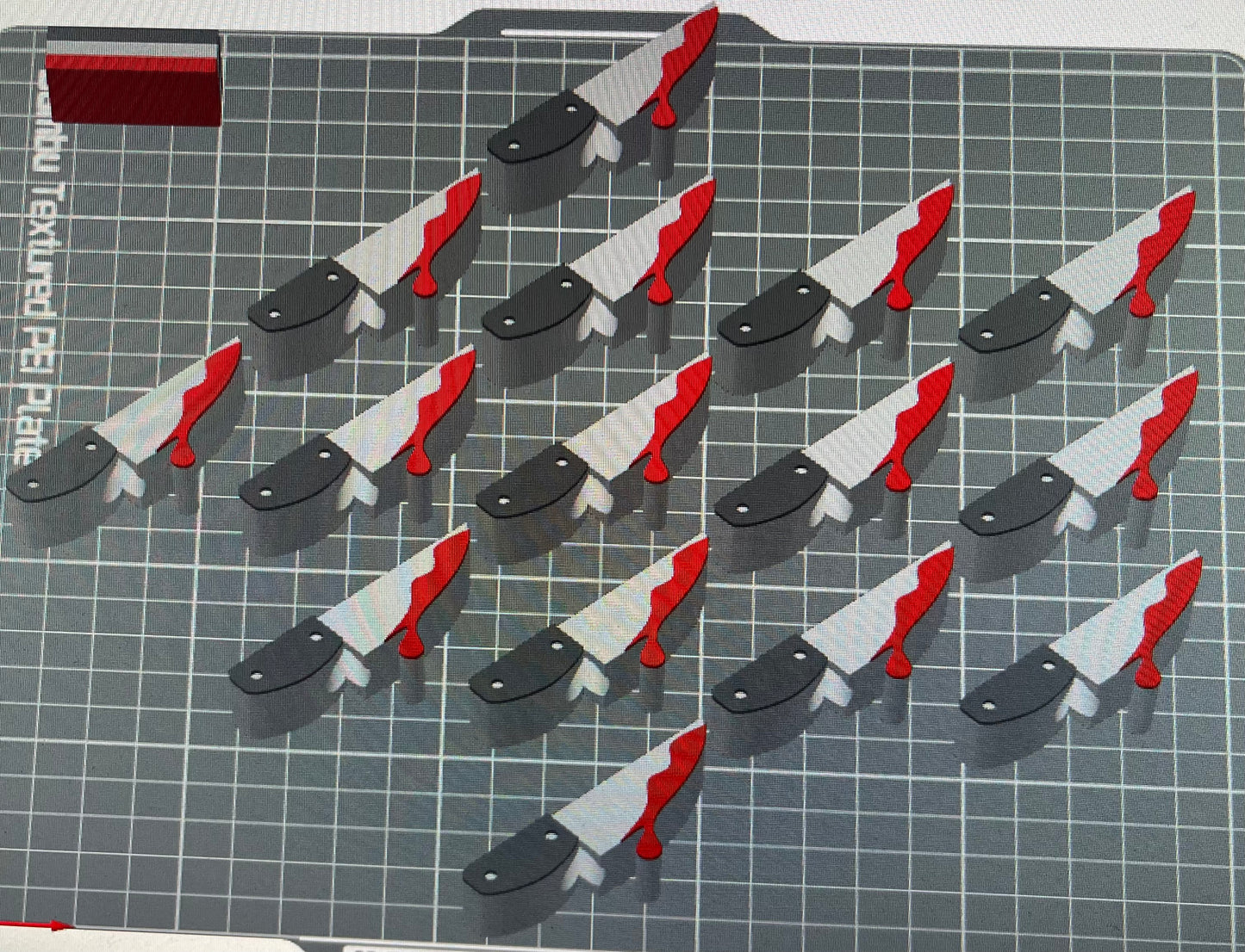 BLOODY KNIFE STRAW TOPPERS STANDARD SIZE (8mm) 15 toppers