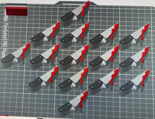 BLOODY KNIFE STRAW TOPPERS STANDARD SIZE (8mm) 15 toppers