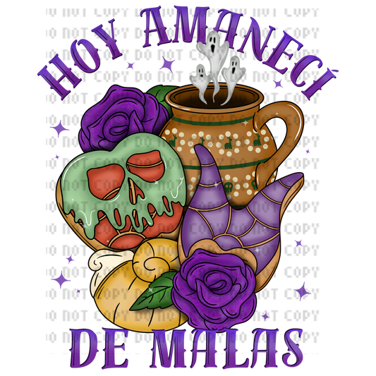HOY AMANECÍ DE MALAS DTF TRANSFER
