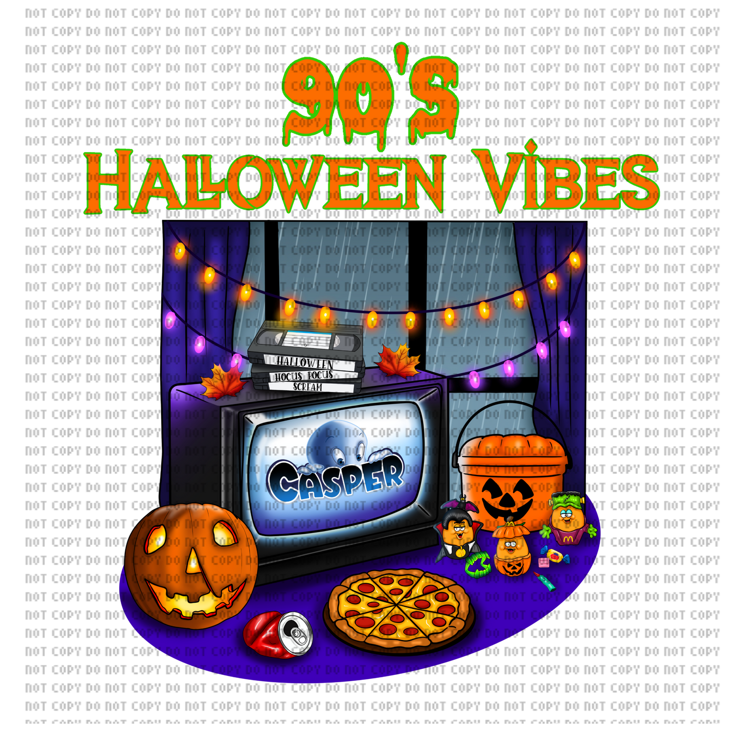 90s HALLOWEEN VIBES DTF TRANSFER