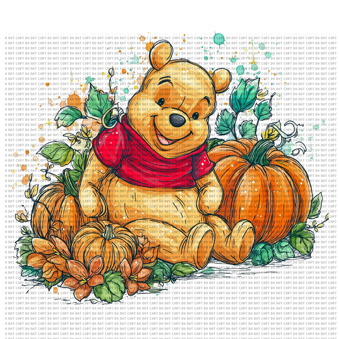 Pumpkin Pooh DTF transfer