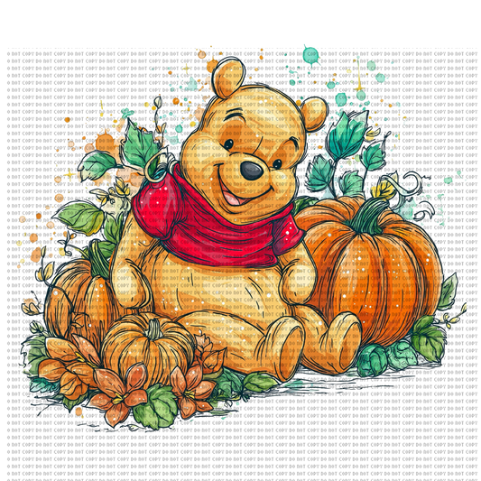 Pumpkin Pooh DTF transfer