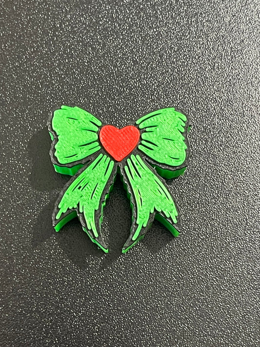 Green bow straw topper (standard size