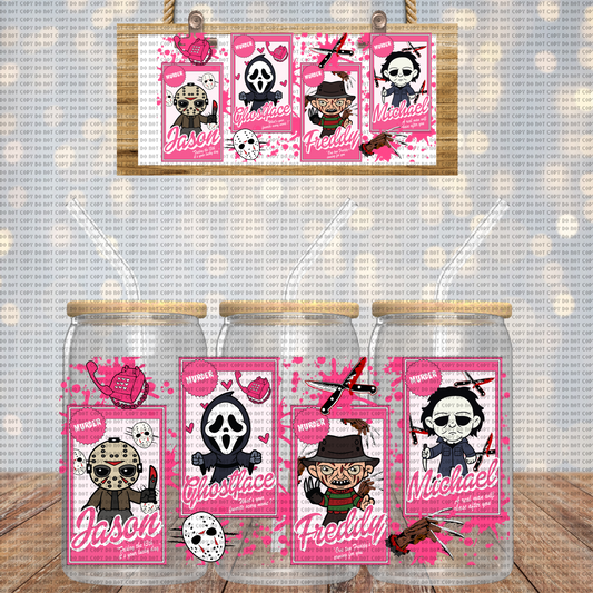 PINK HORROR CARDS CUP WRAP