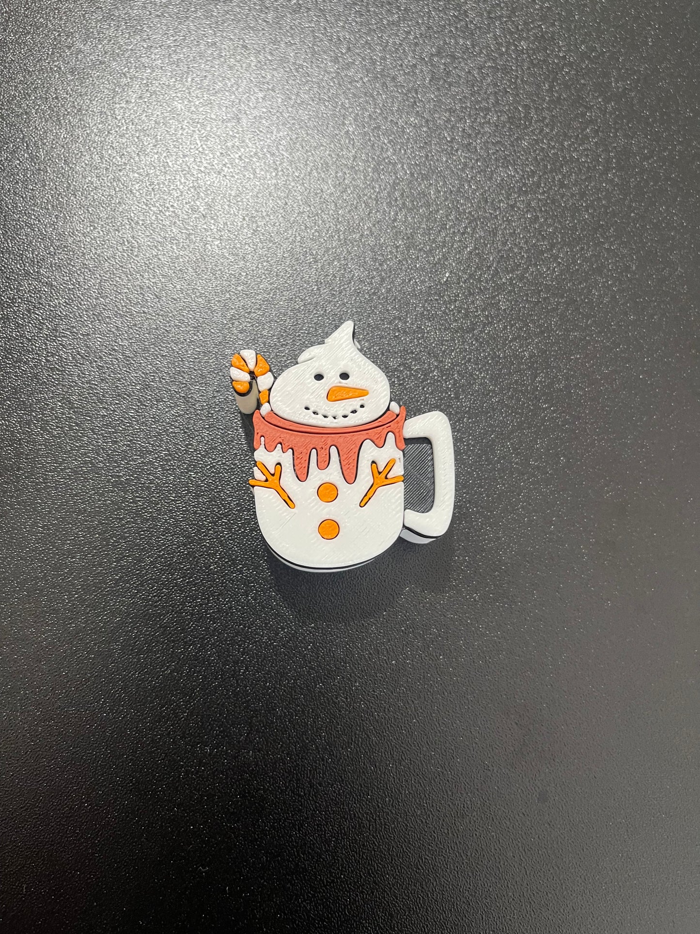 Hot cocoa snowman straw topper (standard size)