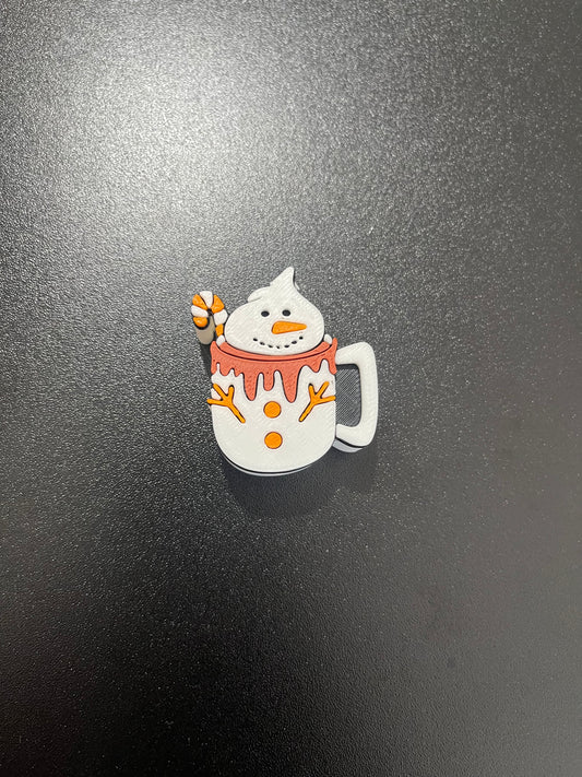 Hot cocoa snowman straw topper (standard size)